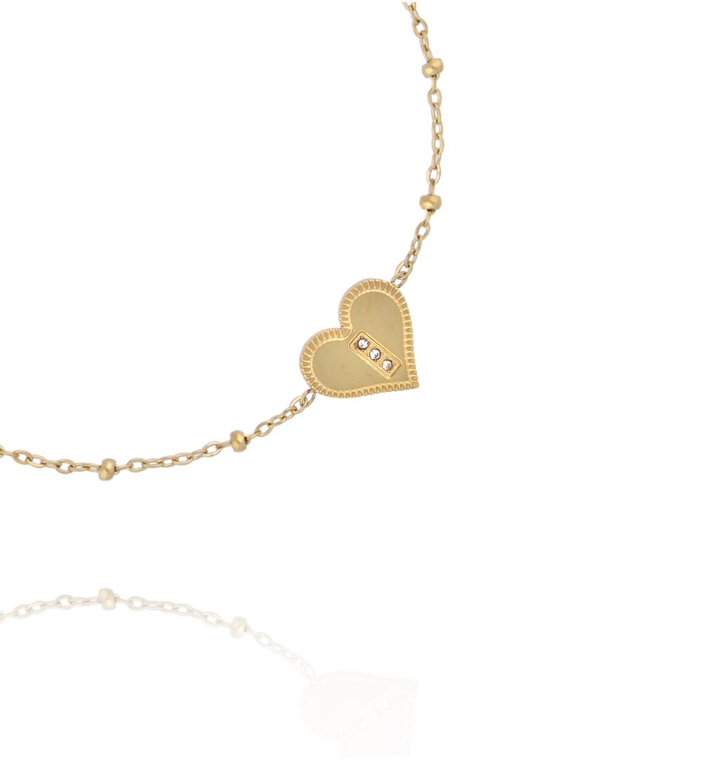 Bransoletka z sercem złota BSY0549