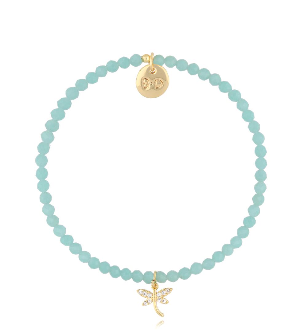 Bransoletka turkusowa z ważką Alfdis BTW1999