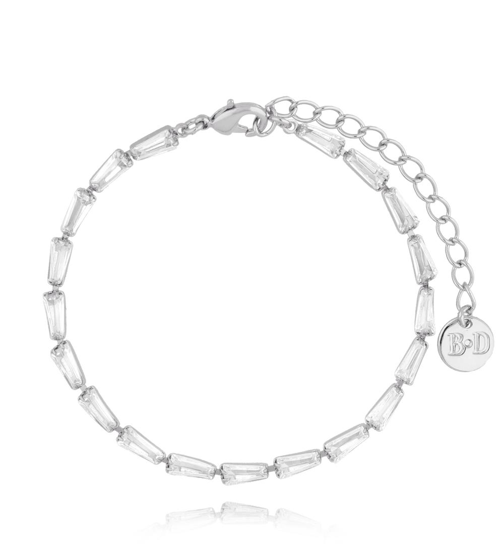 Bransoletka tenisowa z kryształkami srebrna Mini Samantha BSS0171