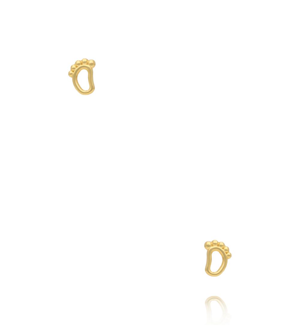 Kolczyki – złocone stópki KSY0575