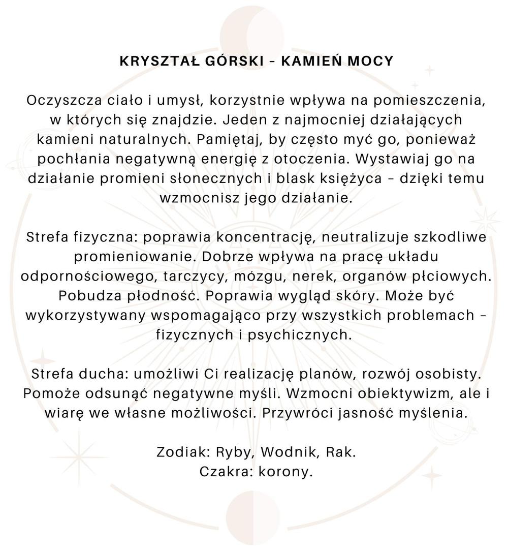 Kolczyki pozłacane kółeczka z kryształem górskim POWER KGE0002