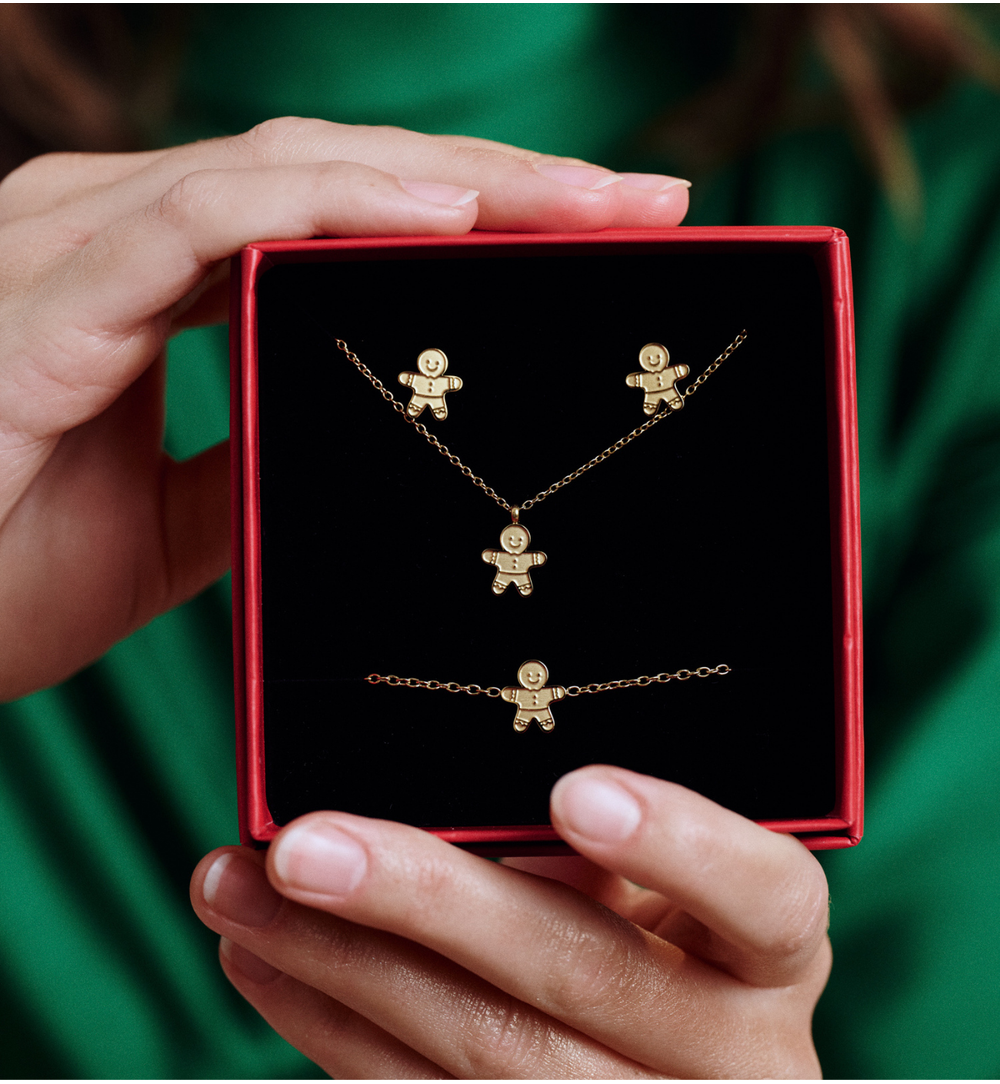 Naszyjnik z ciastkiem złoty NSA1375