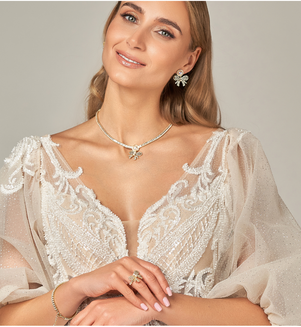 Bransoletka tenisowa z kryształkami Mariah 16 cm BSS0145