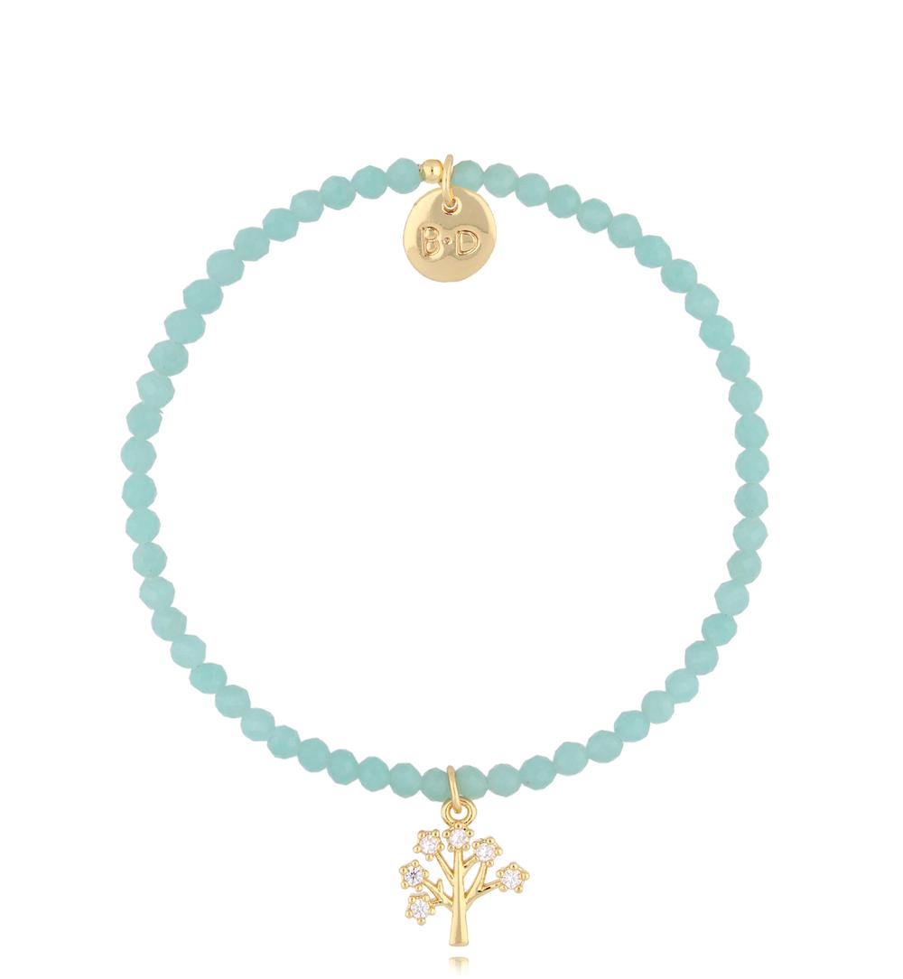 Bransoletka turkusowa z drzewkiem Alfdis BTW2000