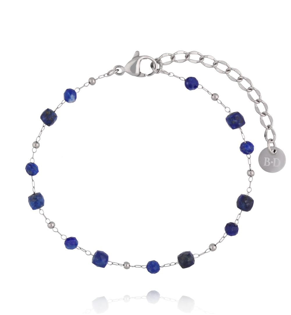 Bransoletka srebrna z kamieniem lapis lazuli BSY0692