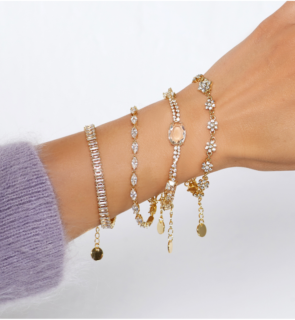 Bransoletka tenisowa z kryształkami Mariah 19 cm BSS0095