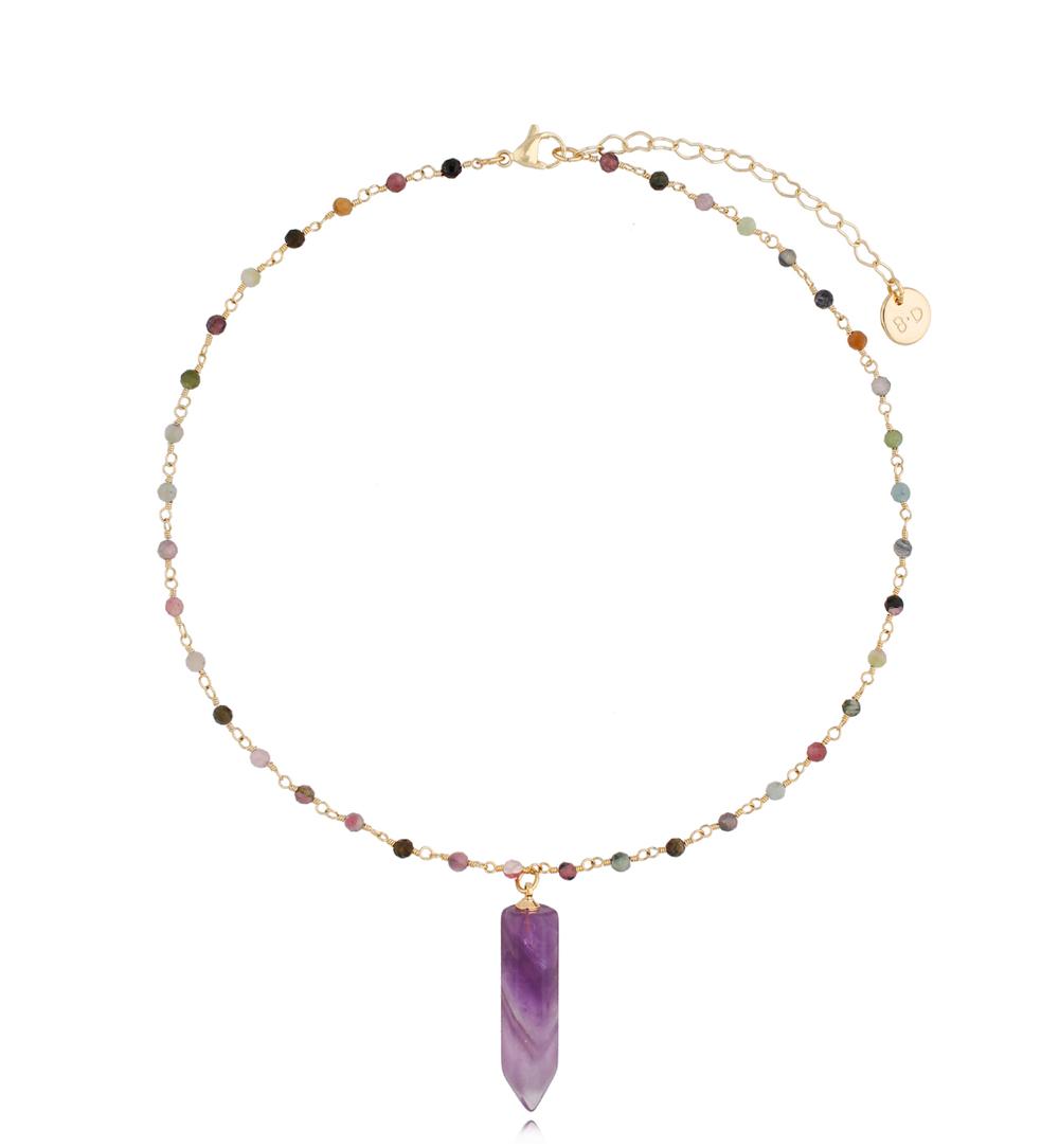 Naszyjnik z turmalinami i ametystem Radiance NPA1179
