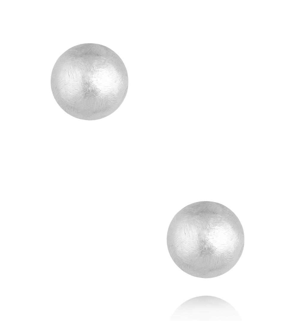 Kolczyki półkola srebrne matowe szczotkowane KSY0632