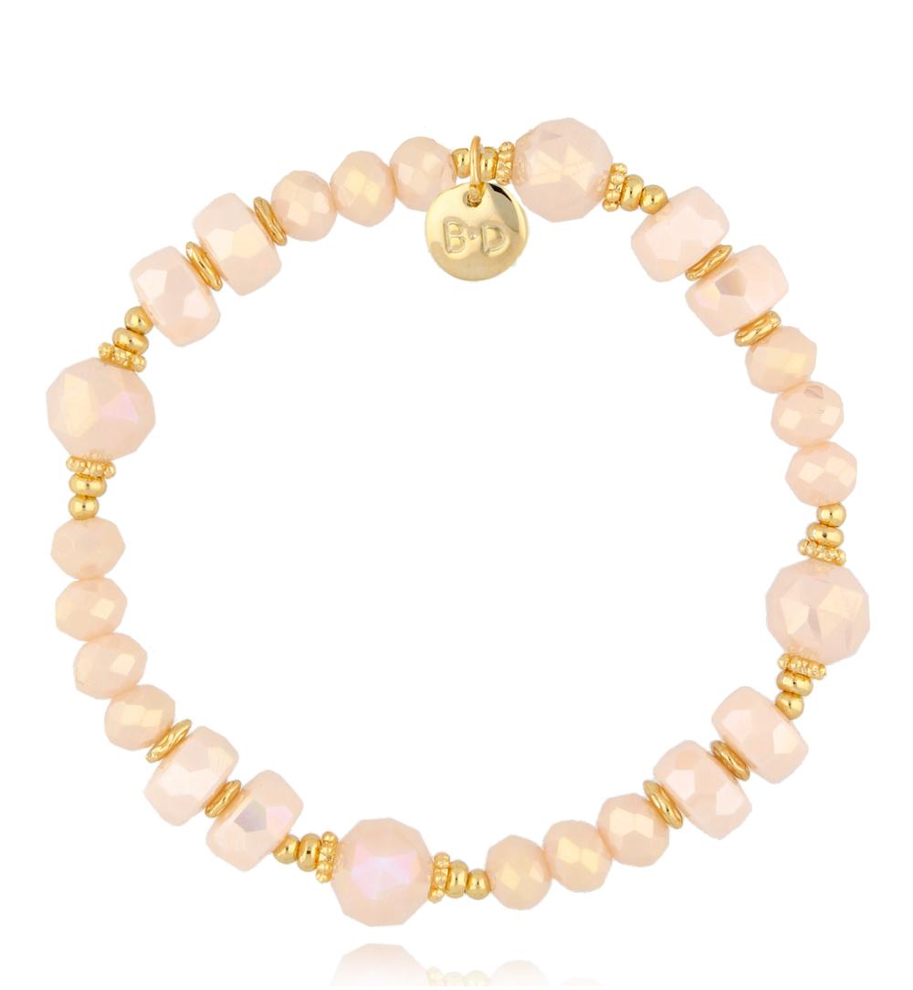 Bransoletka z beżowymi kryształkami Clear Sky BCY0011