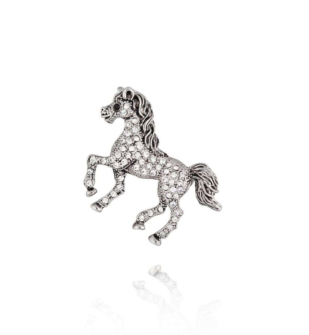 Broszka ze srebrnym koniem Beautiful Horse BRSS0125