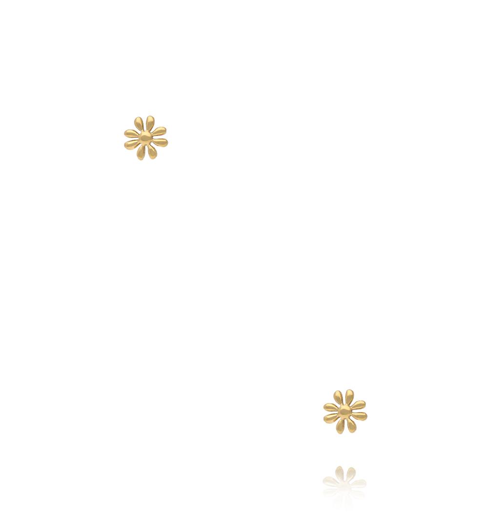 Kolczyki kwiatki – złocone KSY0572