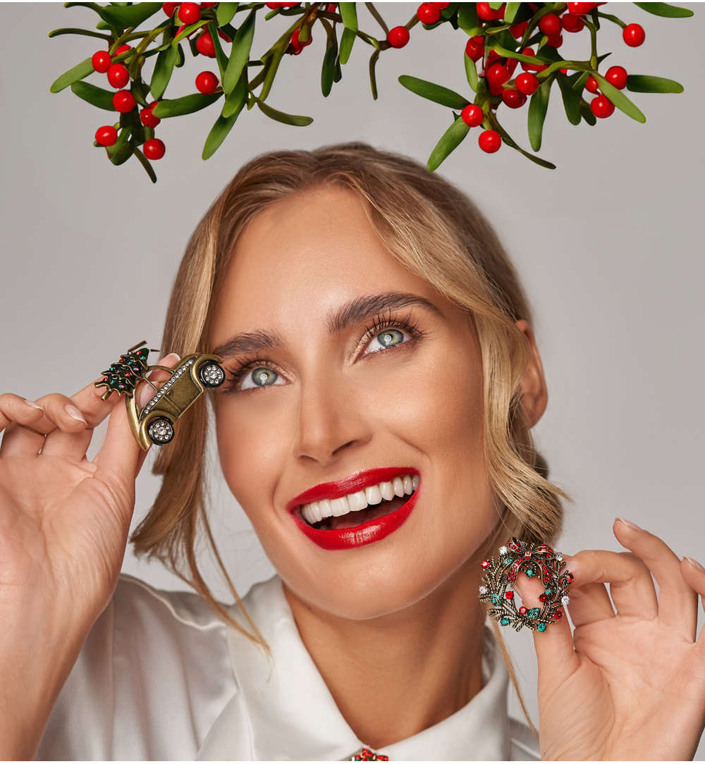 Broszka świąteczne autko Natale Dorato BRSS0168