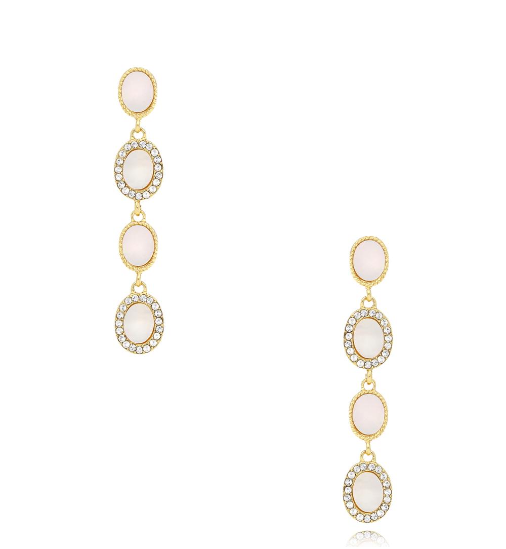 Kolczyki złote z masą perłową Ilda KSS1645