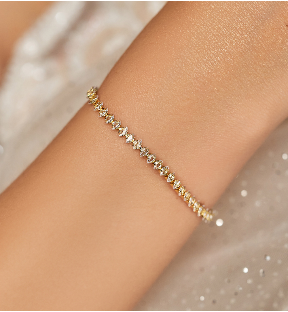 Bransoletka złota z kryształkami Kate BSS0065