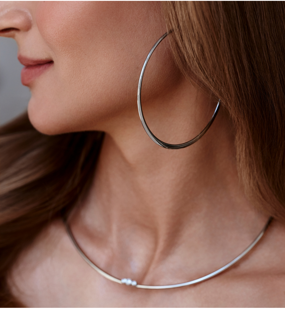 Kolczyki srebrne koła Augusta KSA1369