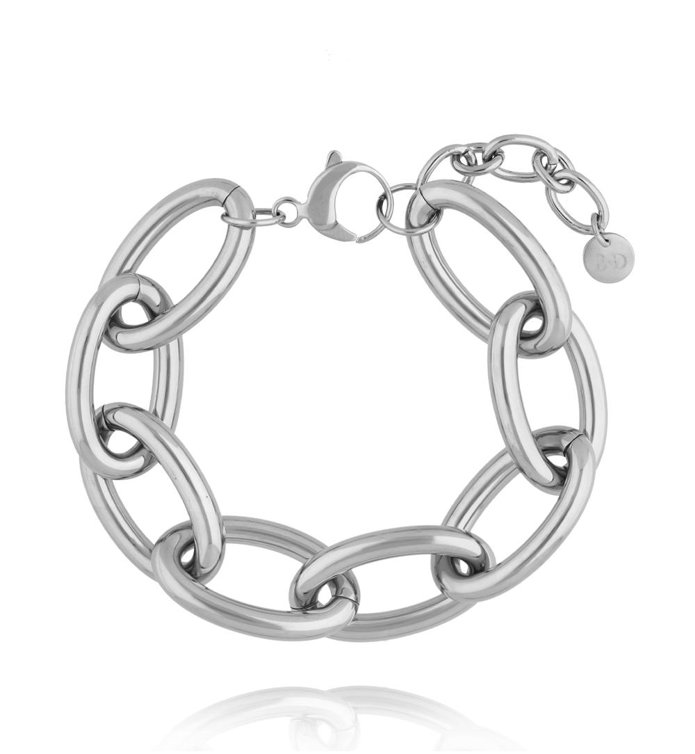 Zestaw biżuterii w srebrnym wykończeniu z łańcuchem ZN0185