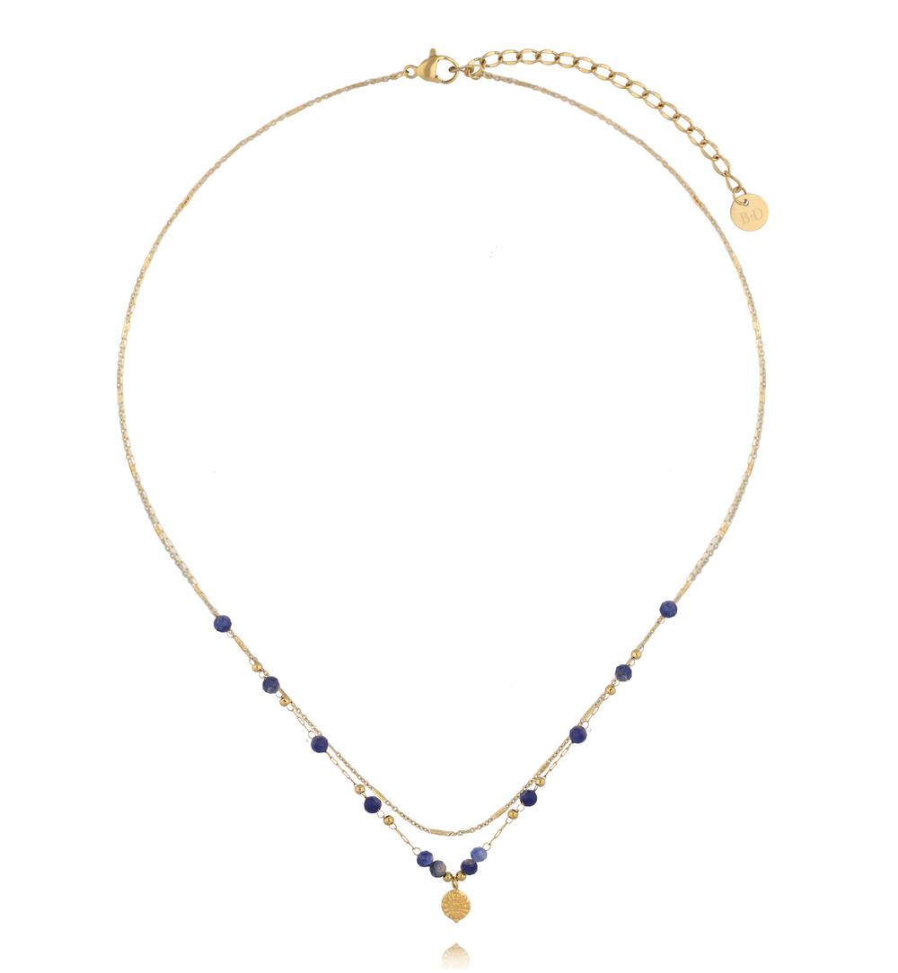 Naszyjnik z sodalitami i zawieszką NEA0111