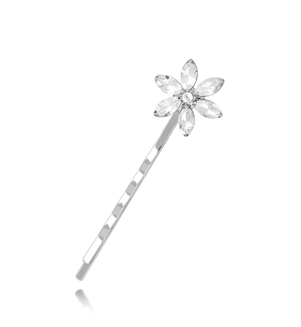 Wsuwka do włosów z transparentnym kwiatuszkiem Flor SSS0030