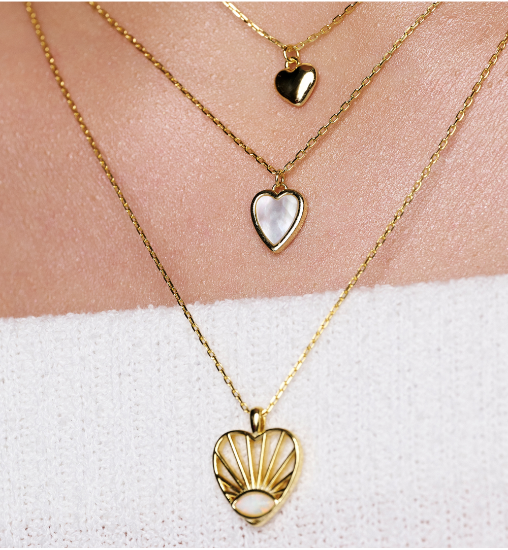 Naszyjnik z serduszkiem złoty NCA0081