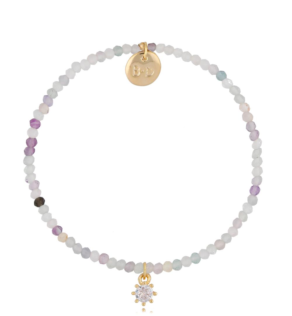 Bransoletka z fluorytem i cyrkonią Margaret BTW0630