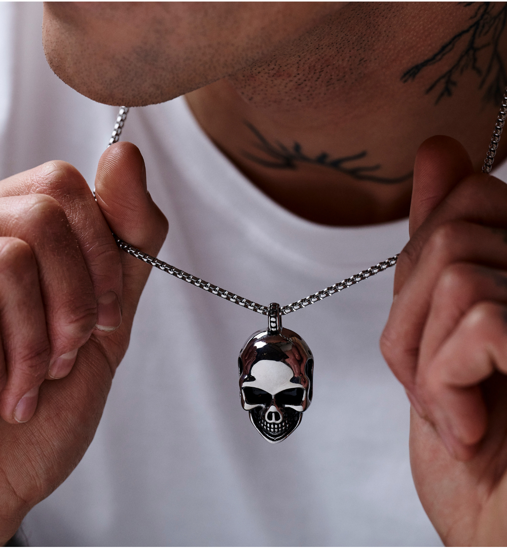 Naszyjnik męski z czaszką Otkel NMITC0155