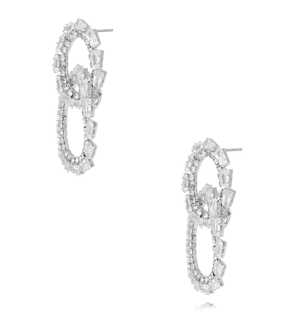 Kolczyki z kryształowymi kółkami KLU0191