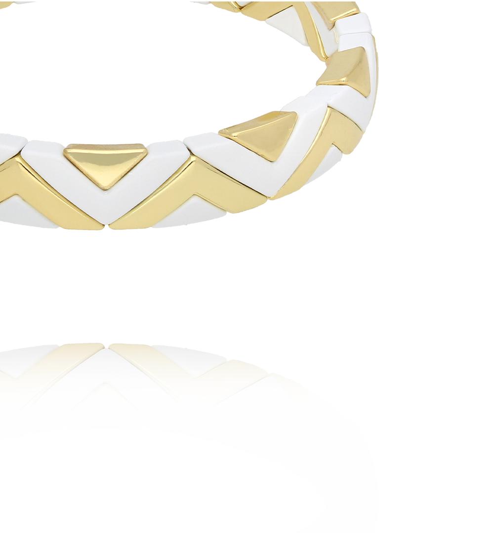 Bransoletka biało-złota BCR0038