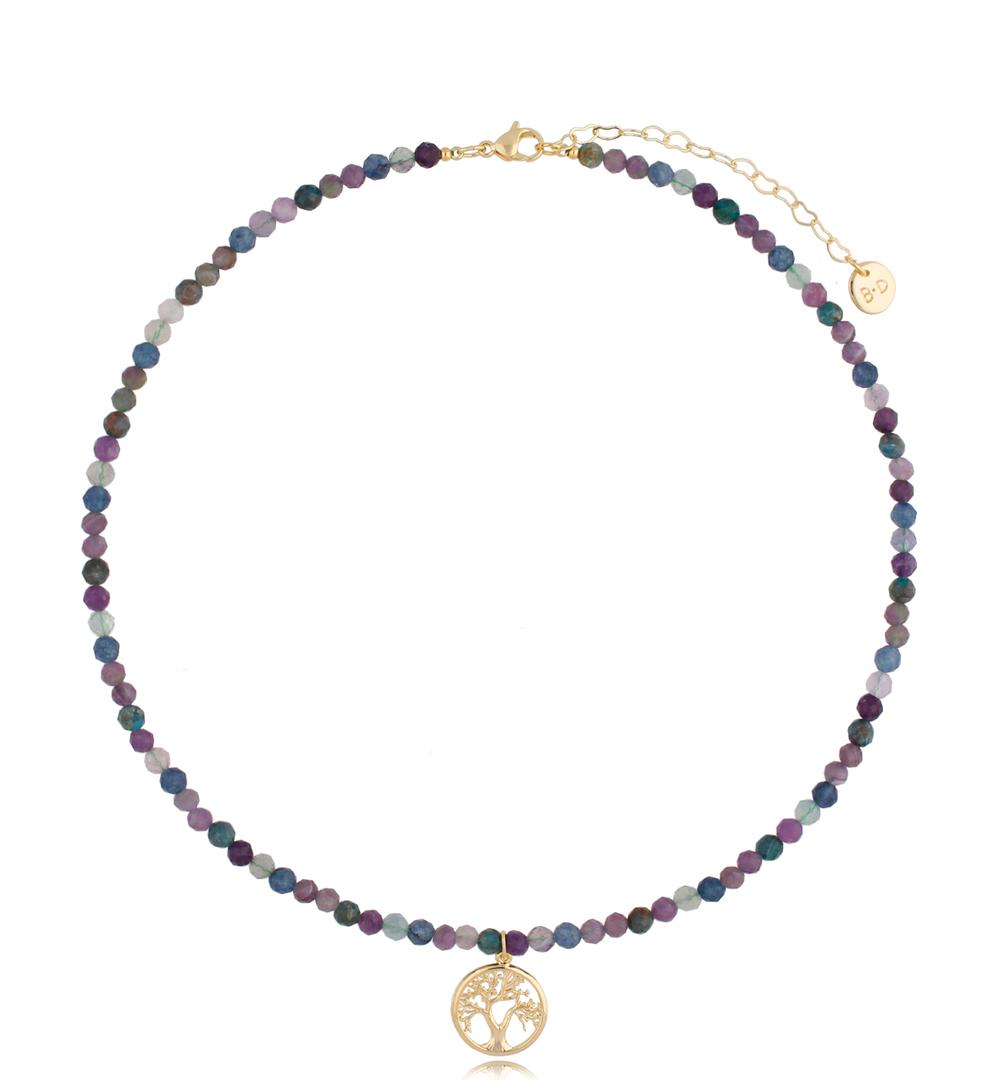 Naszyjnik fioletowy z drzewkiem Violet Tree NTW0687