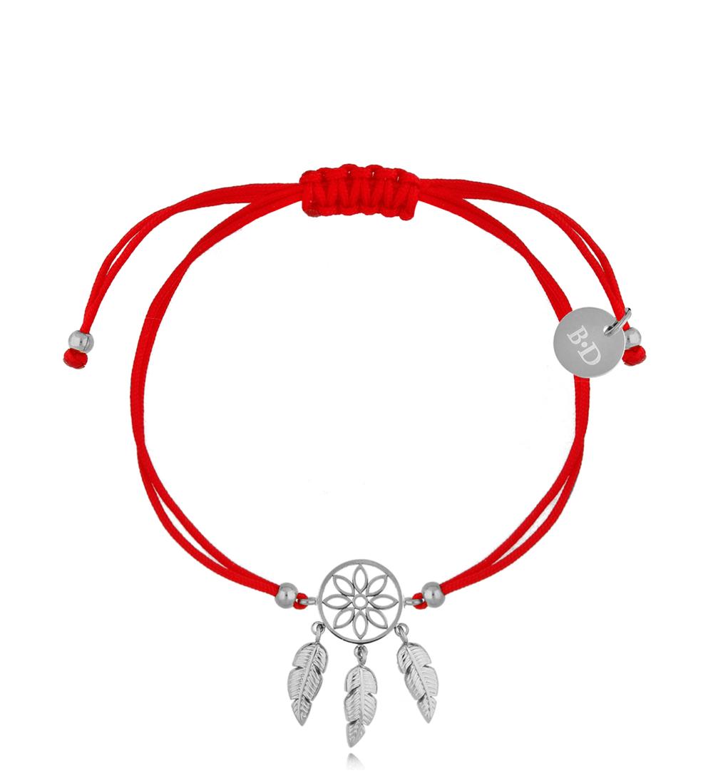 Bransoletka z czerwonym sznurkiem Łapacz snów Dreamcatcher BGL0716