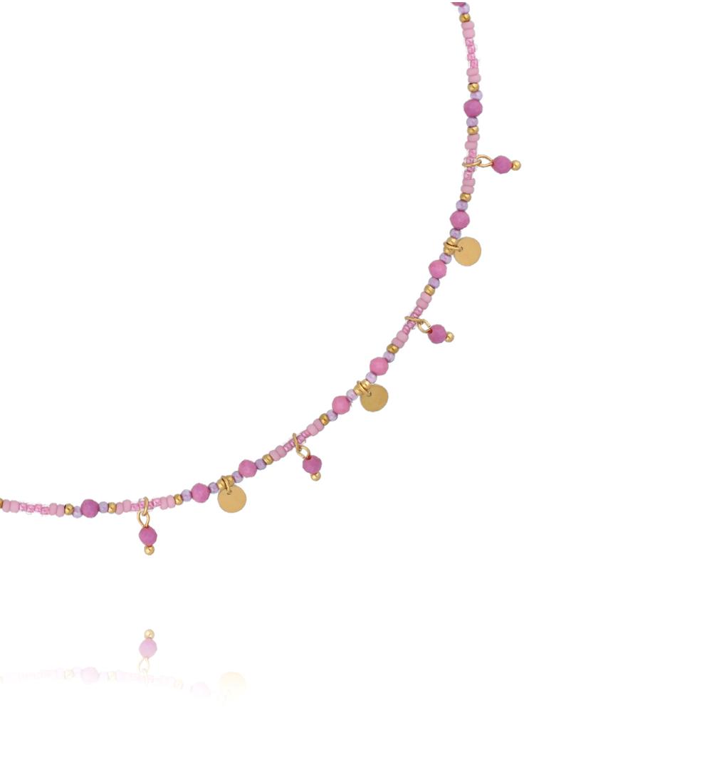 Naszyjnik z fosfosyderytem i koralikami Miyuki NTW1614