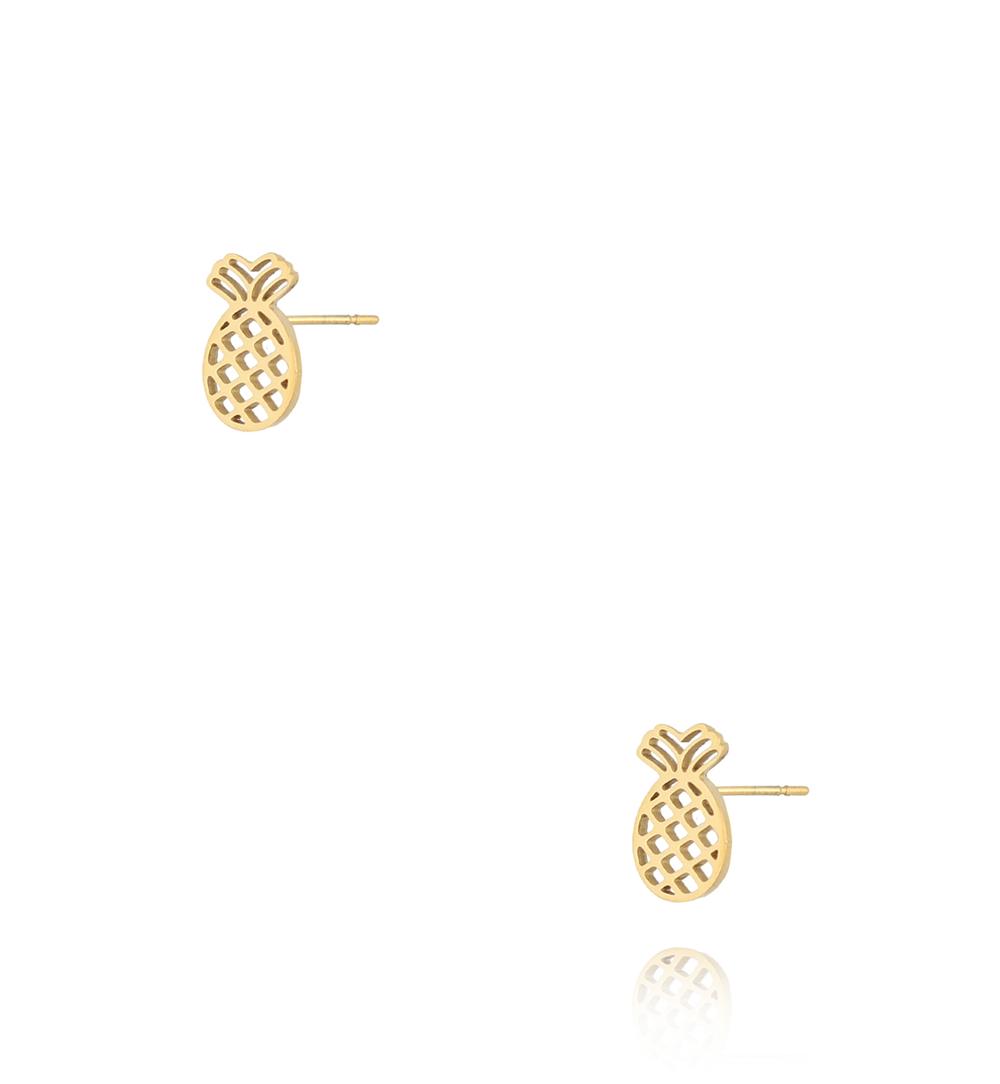 Kolczyki ananasy złote Mini KSA1227