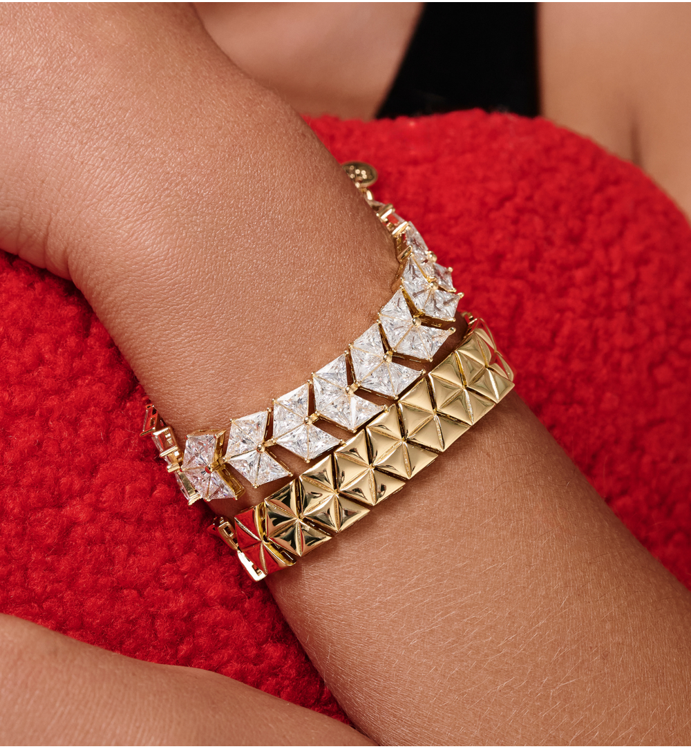 Bransoletka złota geometryczna BSS0275