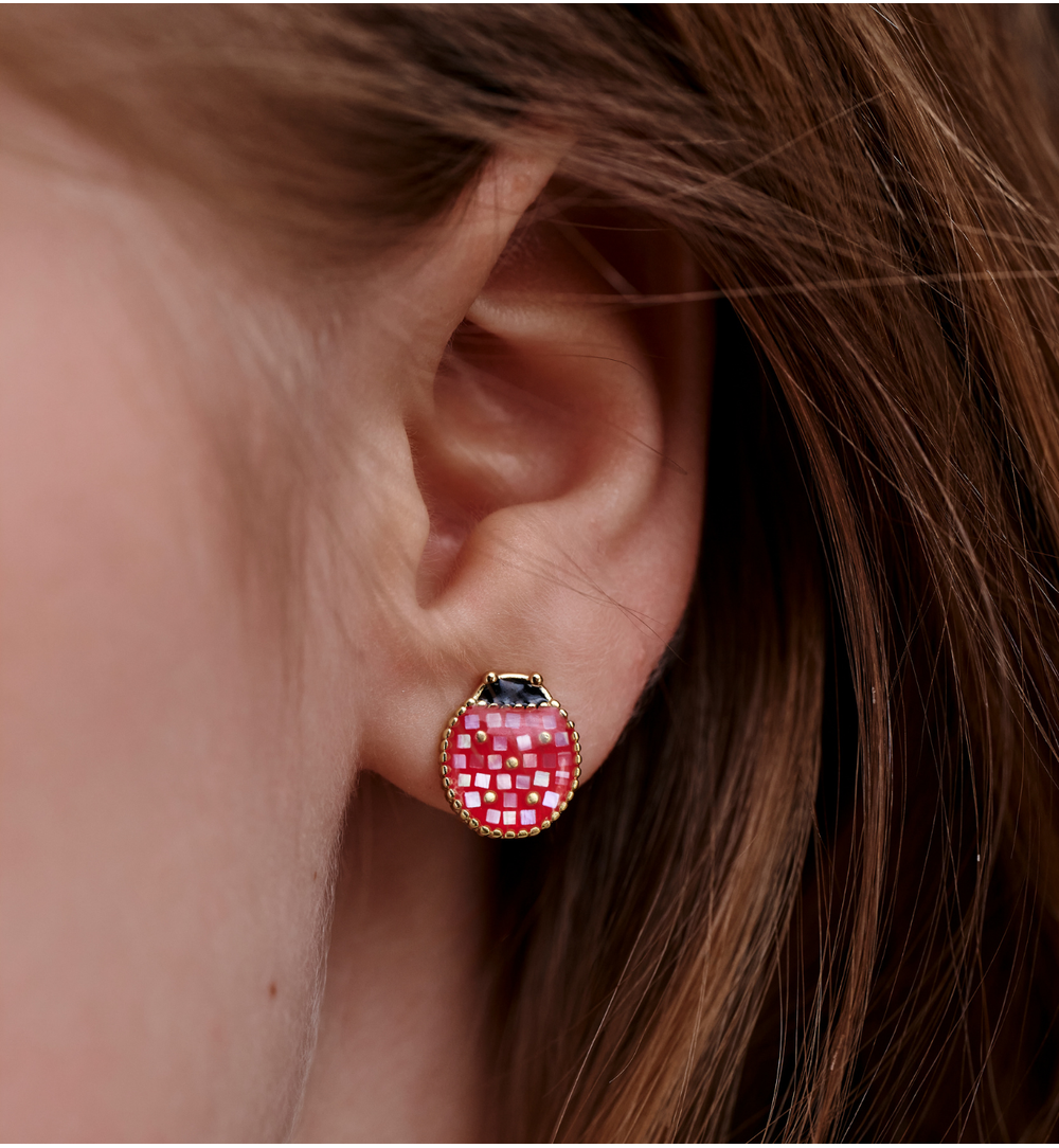 Kolczyki z biedronkami KSS2057