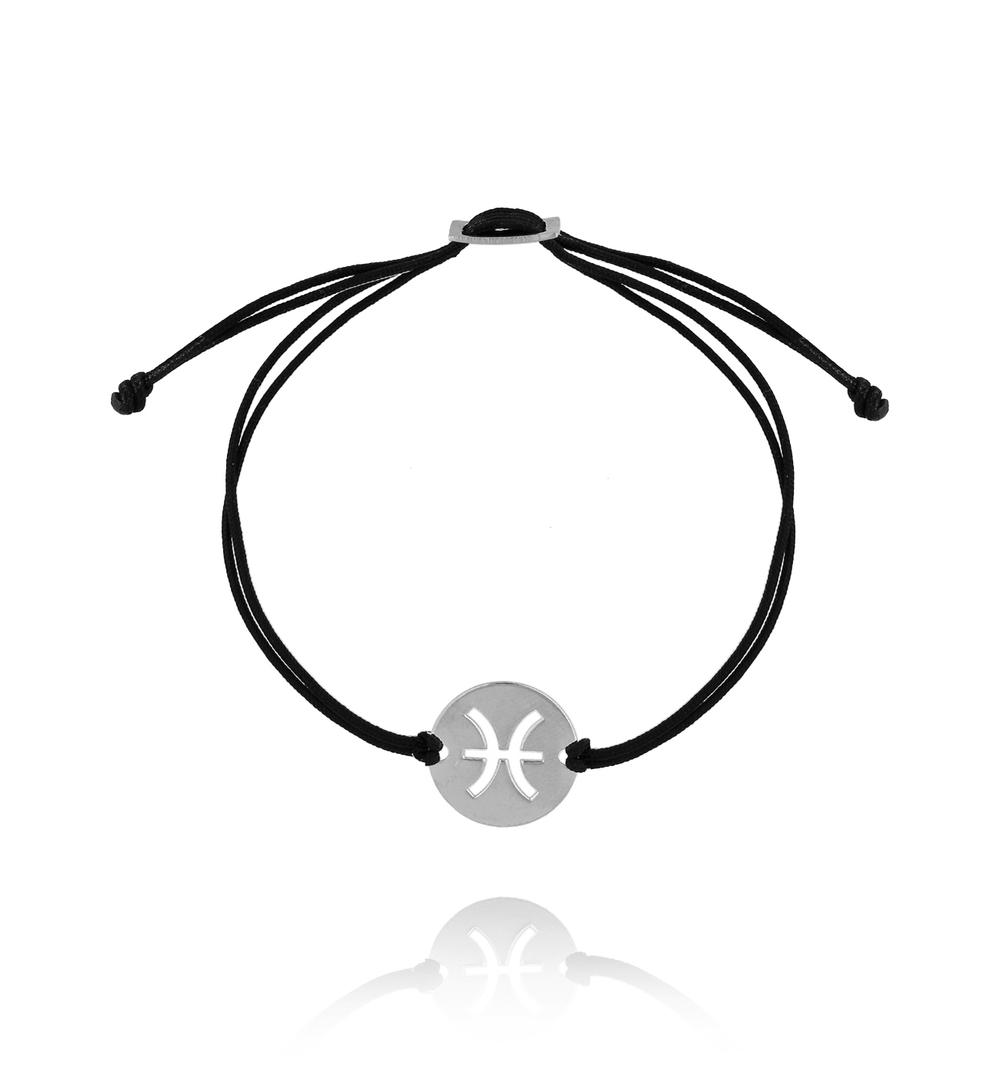 Bransoletka srebrna znak zodiaku RYBY BSE0113