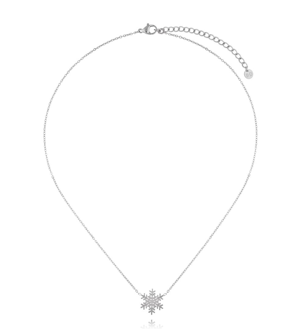 Naszyjnik ze śnieżynką srebrny NSY0713
