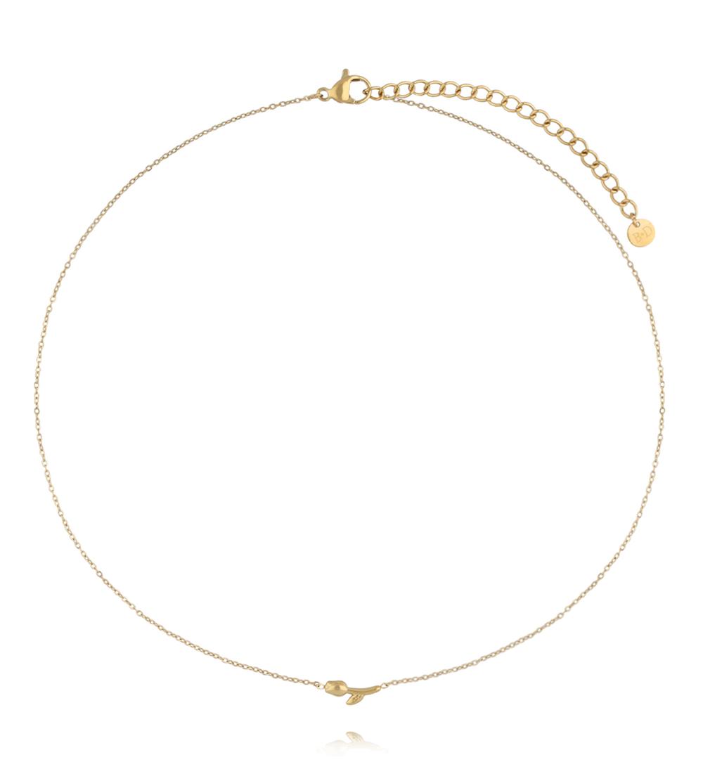 Naszyjnik z tulipanem złoty NSY0757