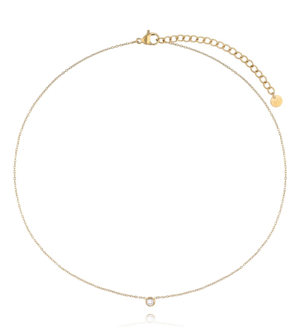 Naszyjnik z pojedynczą cyrkonią NSY0767