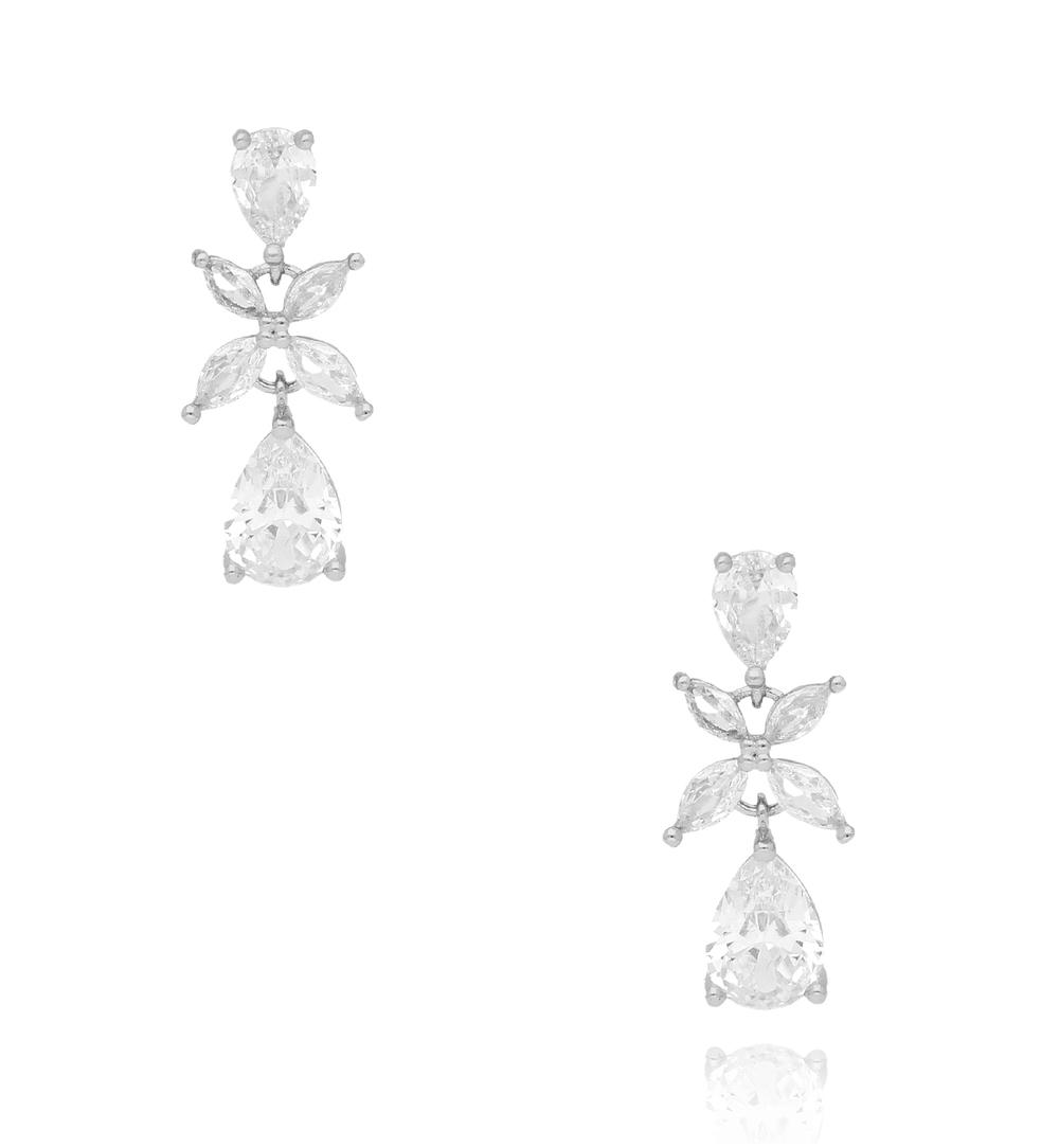 Kolczyki srebrne transparentne Ivanete KSS1615