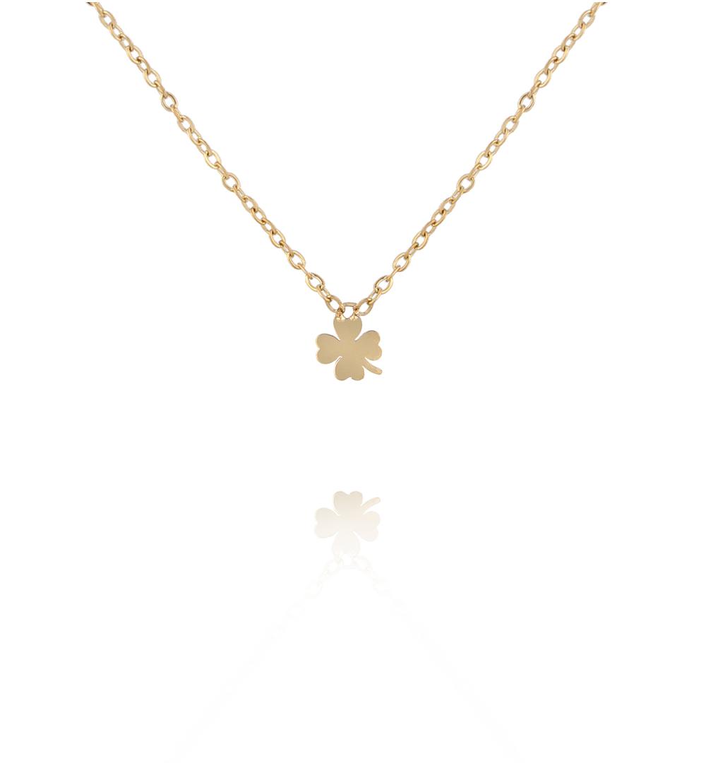 Naszyjnik z koniczynką złoty NSY0776