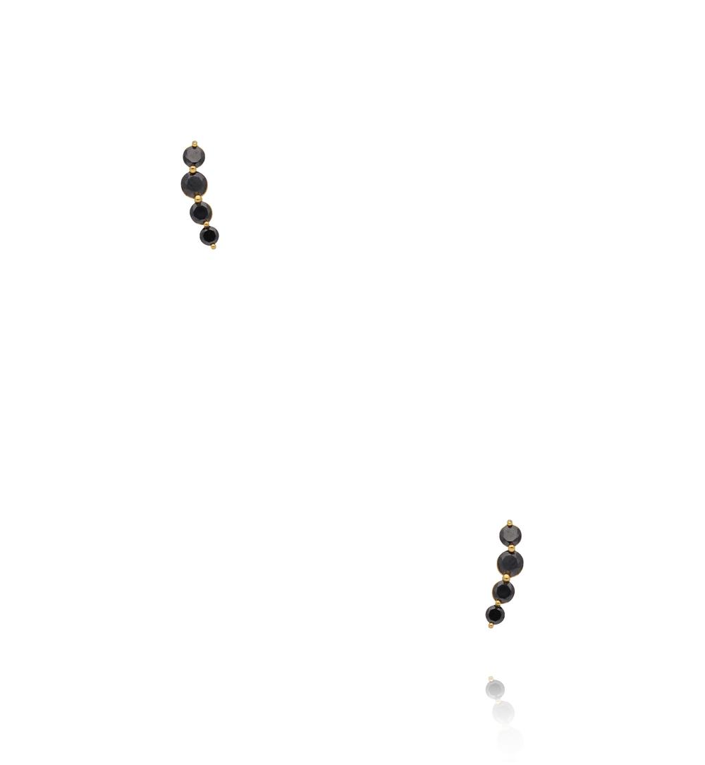 Kolczyki z czarnymi cyrkoniami Cassie KSA0693