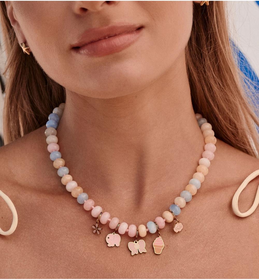 Charms złoty lód z emalią CHA0197