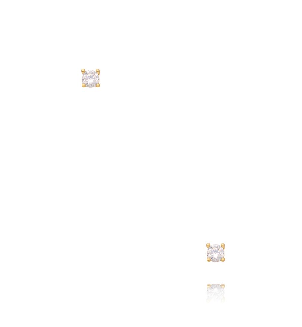 Zestaw kolczyków złoconych z czarnym kamieniem i cyrkoniami KMB0002