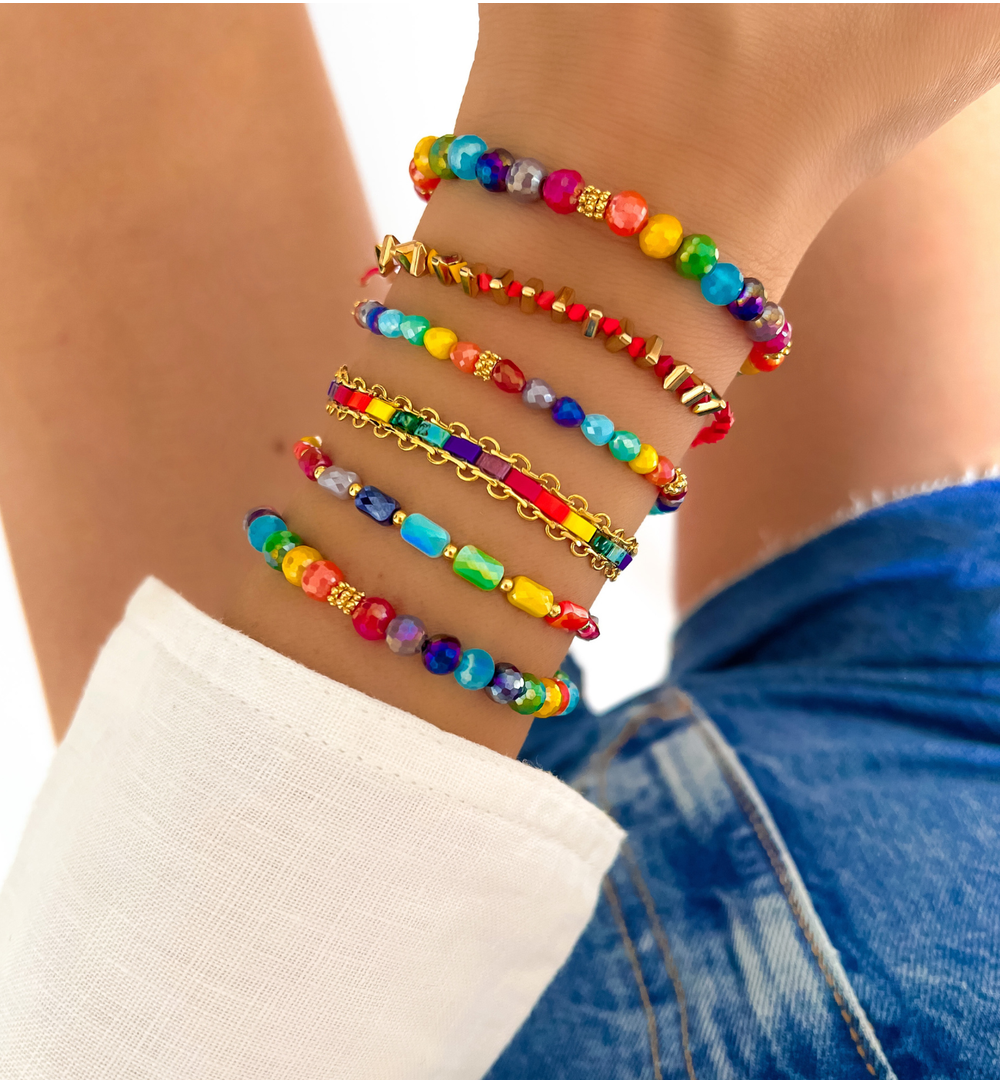 Bransoletka kolorowa z kryształkami Arco BTW1619