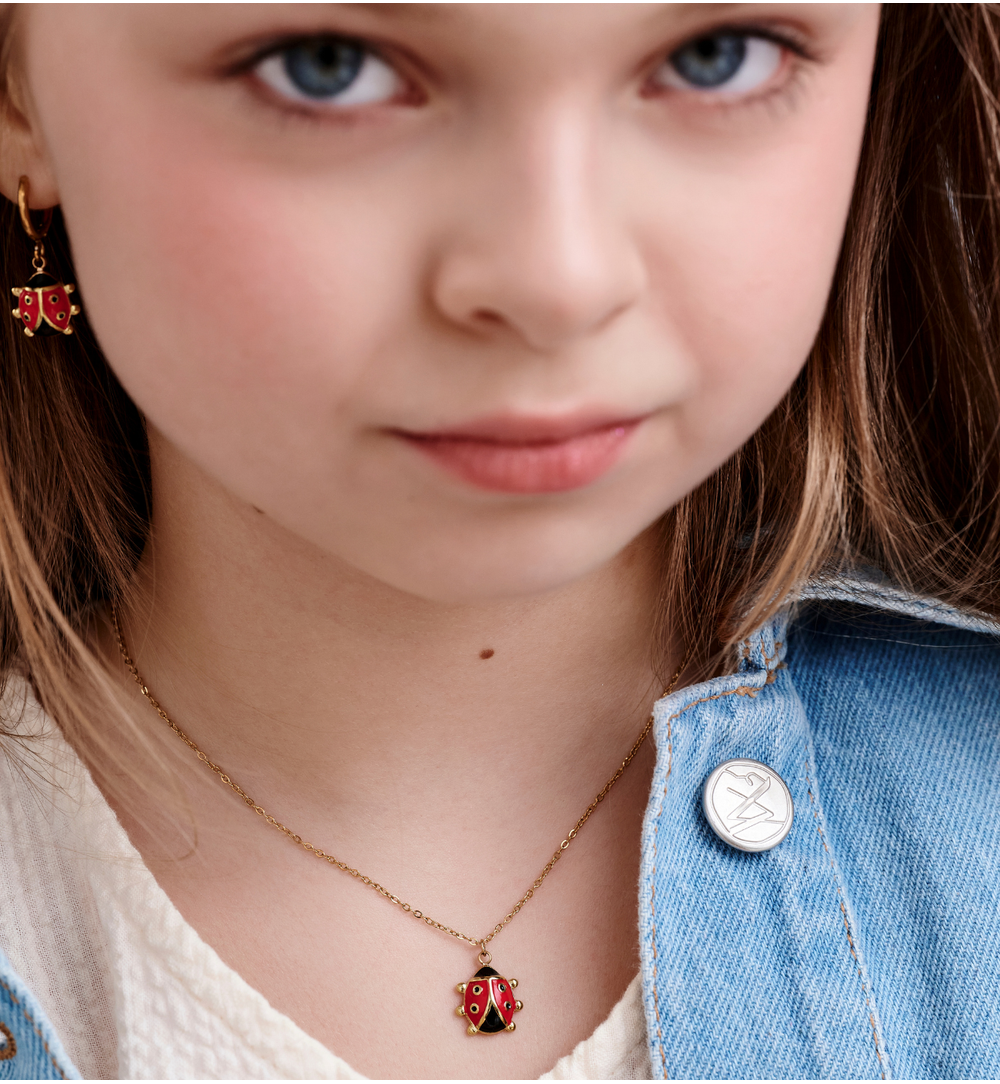 Zestaw biżuterii dla mamy i córki z biedronkami ZN0223