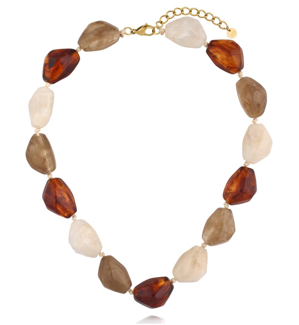 Naszyjnik z nieregularnych elementów Natural Balance NEU0003