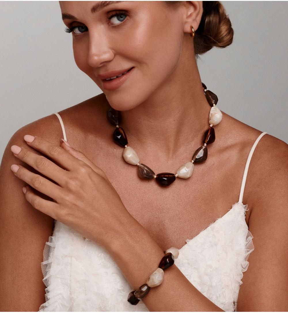 Bransoletka z nieregularnych elementów Natural Balance BEU0021