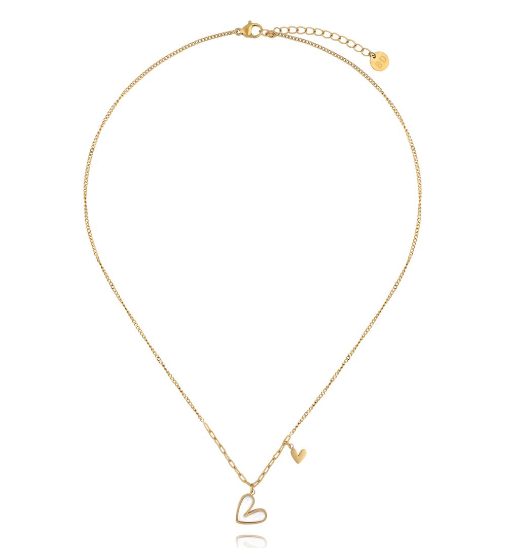 Naszyjnik z podwójnym sercem NSY0834