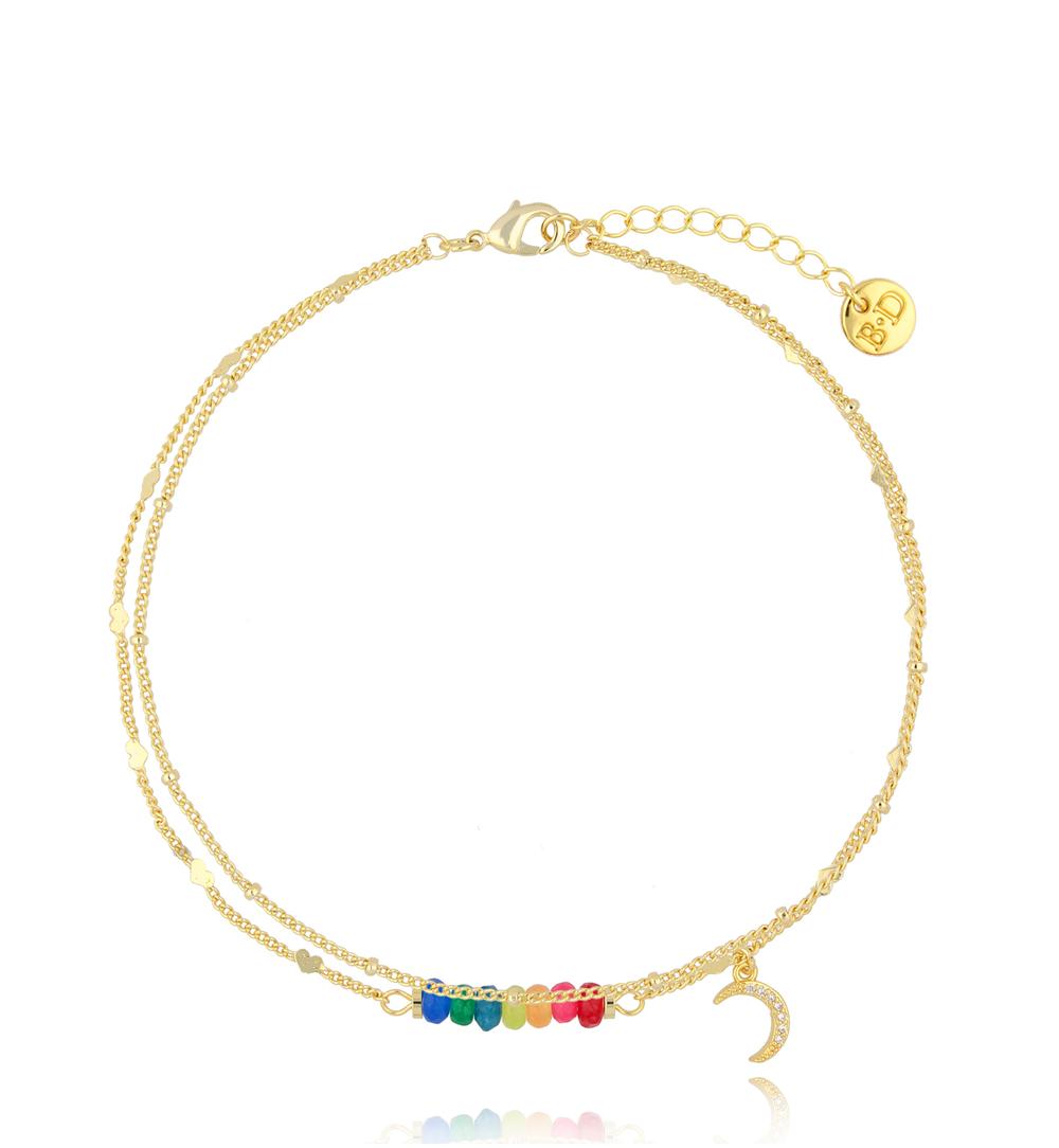 Bransoletka na nogę  multicolor Fayola BNSC0069