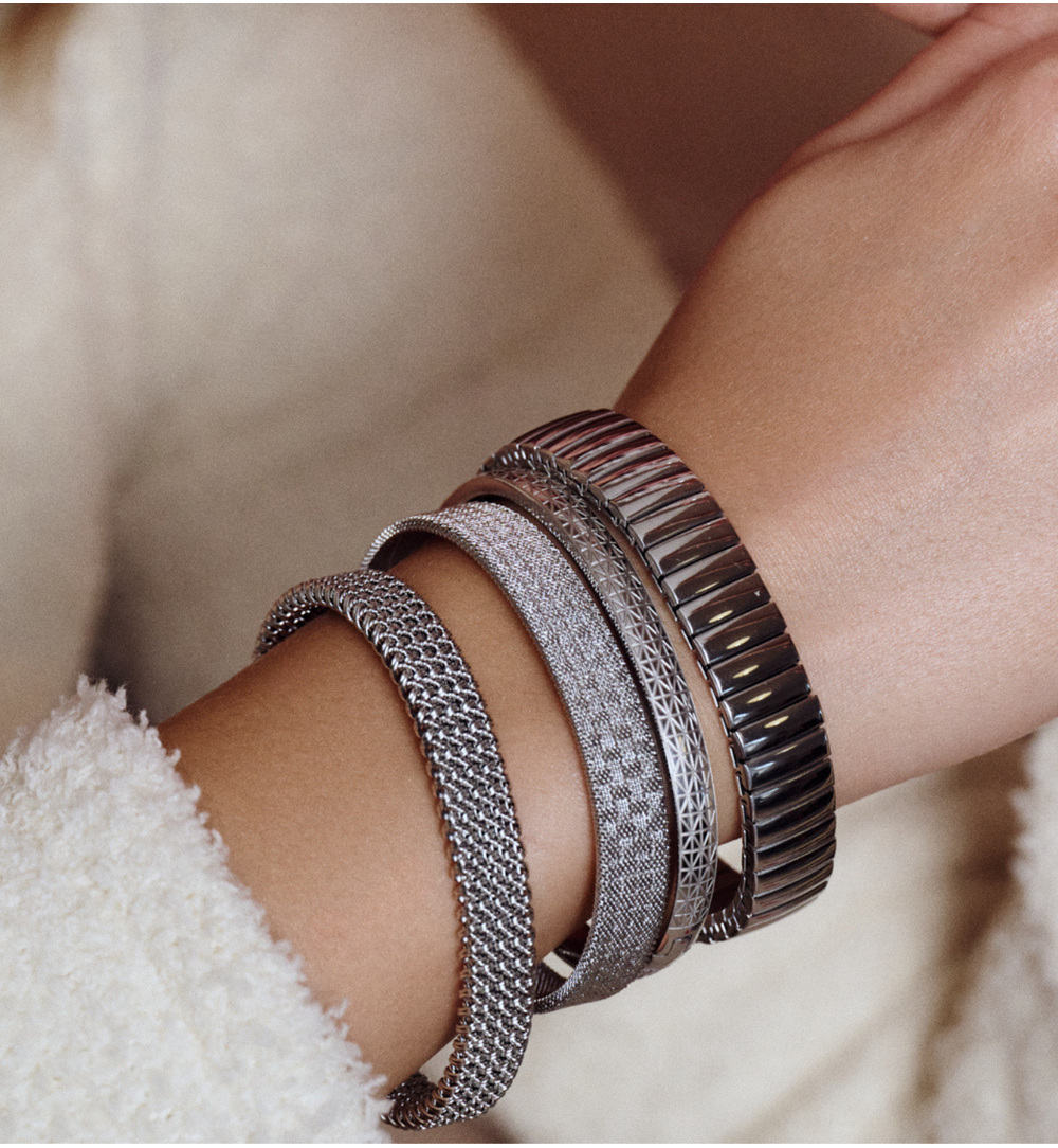 Bransoletka obręcz srebrna BSY0461