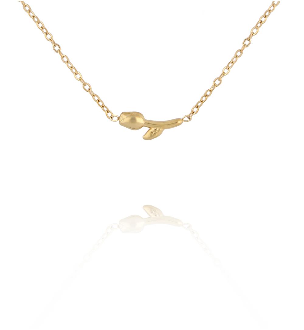 Naszyjnik z tulipanem złoty NSY0758